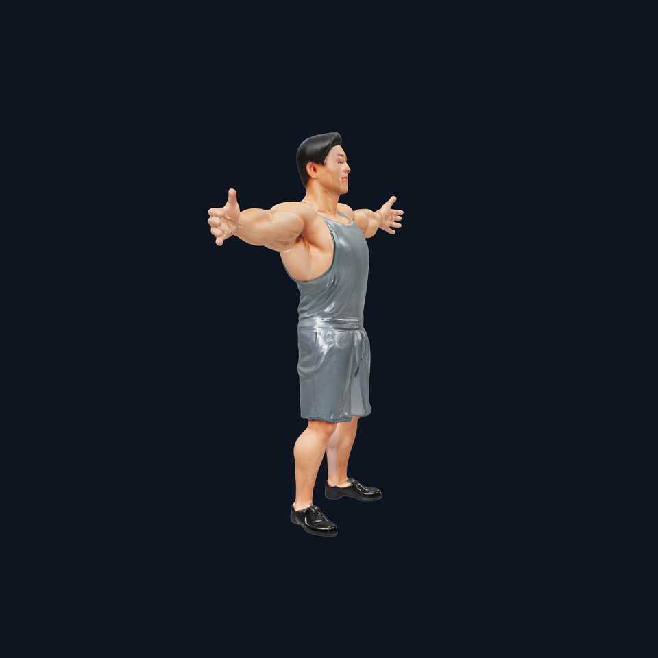 Athletic Gray Outfit model pack